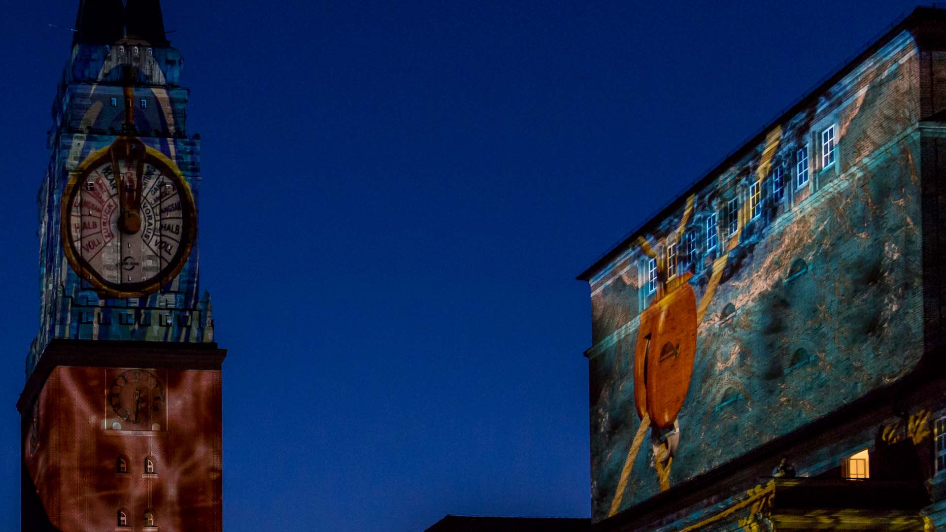 Nach Berlin und vielen anderen Metropolen gibt es das Festival of Lights jetzt auch in Kiel. Das Besondere - die Maritimen Motive! ©Foto: Thomas Rohwedder - Momentalist - aadhoc-media.de