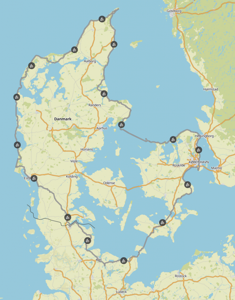 Dänemark BikeTour 2020 von Preetz über Kopenhagen nach Skagen und zurück.